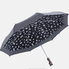 全国包邮 天堂伞黑色骑士黑胶防嗮全自动晴雨伞防紫外线太阳遮阳伞