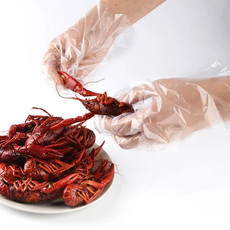 【急速发货500只】一次性手套薄膜加厚加长批发龙虾餐饮美发透明厨房家用防水食品级