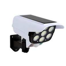 汤河店新品LED太阳能仿真监控器防贼灯 遥控假摄像头感应路灯户外壁灯