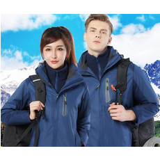 拓外新款户外冲锋衣男女士三合一两件套可拆卸防风防水滑雪登山服