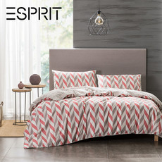 ESPRIT 100%全棉磨毛四件套被套床单全棉床上套件纯棉四件套
